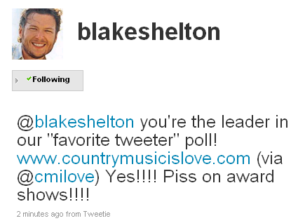 blake shelton twitter 