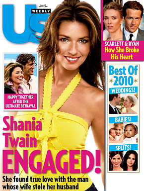 Shania Twain- US Weekly Engagement Cover