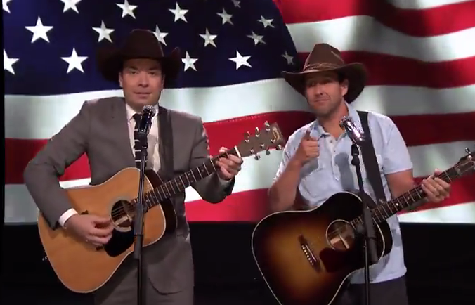 Jimmy Fallon and Adam Sandler Channel Garth Brooks for ‘Friends on All Bases’