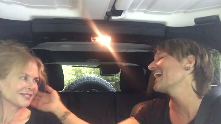 Keith Urban and Nicole Kidman Spoof Carpool Karaoke, Sing ‘The Fighter’