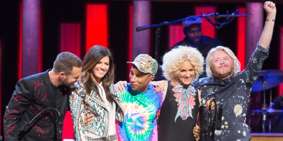 Pharrell Surprises Grand Ole Opry Crowd During Little Big Town Performance