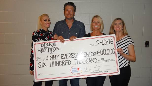 Blake Shelton Donates $600k to Jimmy Everest Children’s Hospital