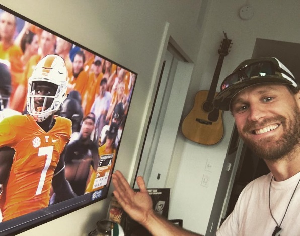 Chase Rice Gets Really Into Watching Football Games