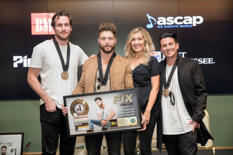 Chris Lane and Co. Honored at Party for First No. 1 Single, ‘Fix’