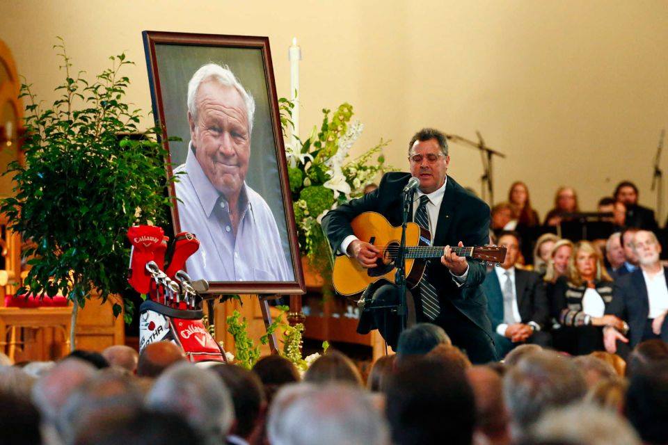 Vince Gill Plays ‘Go Rest High on That Mountain’ at Arnold Palmer Memorial