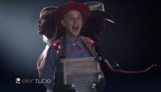 Ellen DeGeneres Channels Forever Country Theme in Spoof Promo