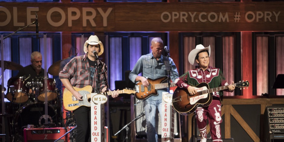 Brad Paisley Reveals Little Jimmy Dickens Wax Figure at Grand Ole Opry Show