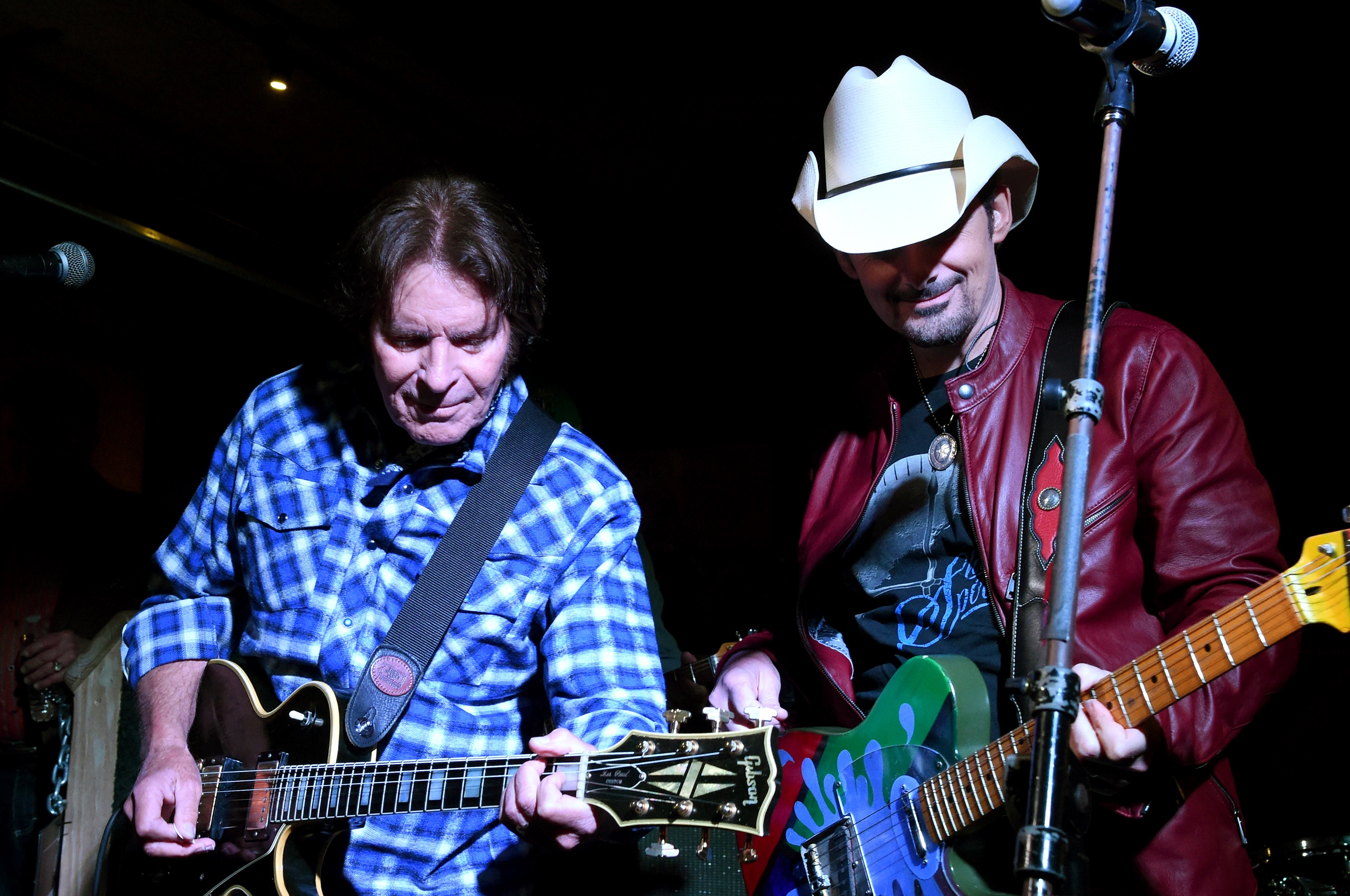 Brad Paisley and John Fogerty; Photo by Rick Diamond/Getty Images for Sony Music