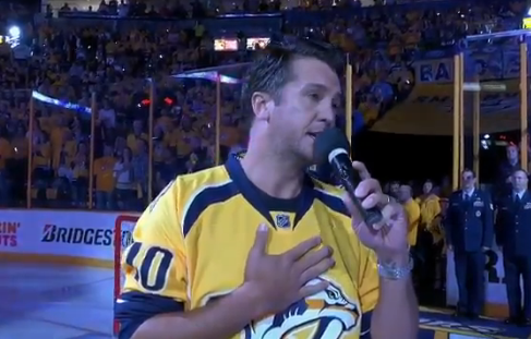 Luke Bryan Scores With National Anthem Performance at NHL Playoff Game