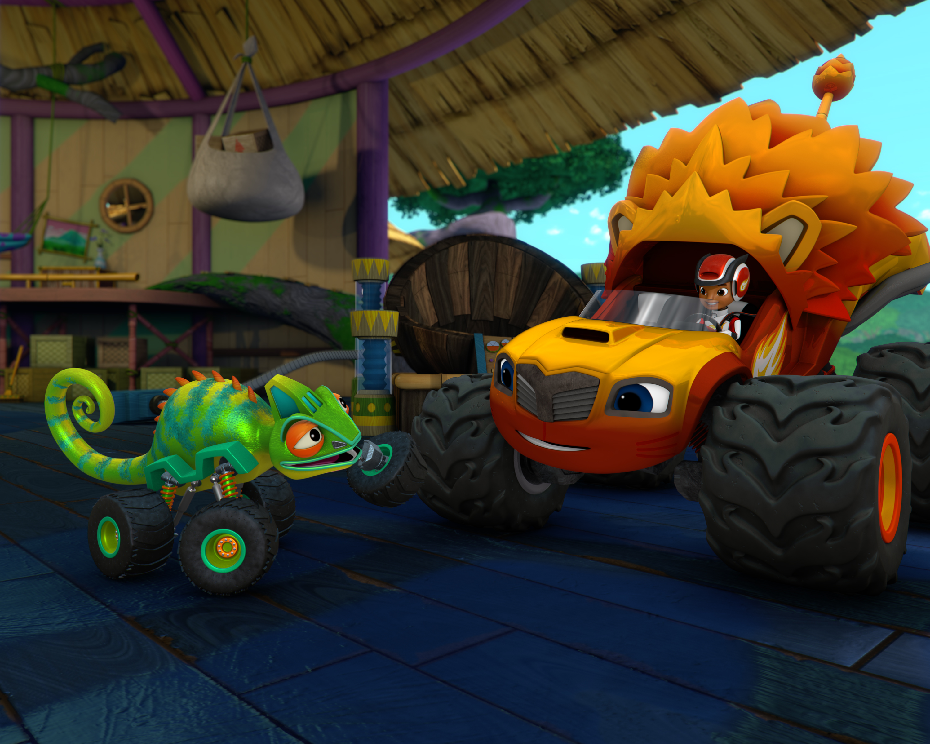 Billy Ray Cyrus as Lazard on Blaze and the Monster Machines; Photo courtesy Nickelodeon