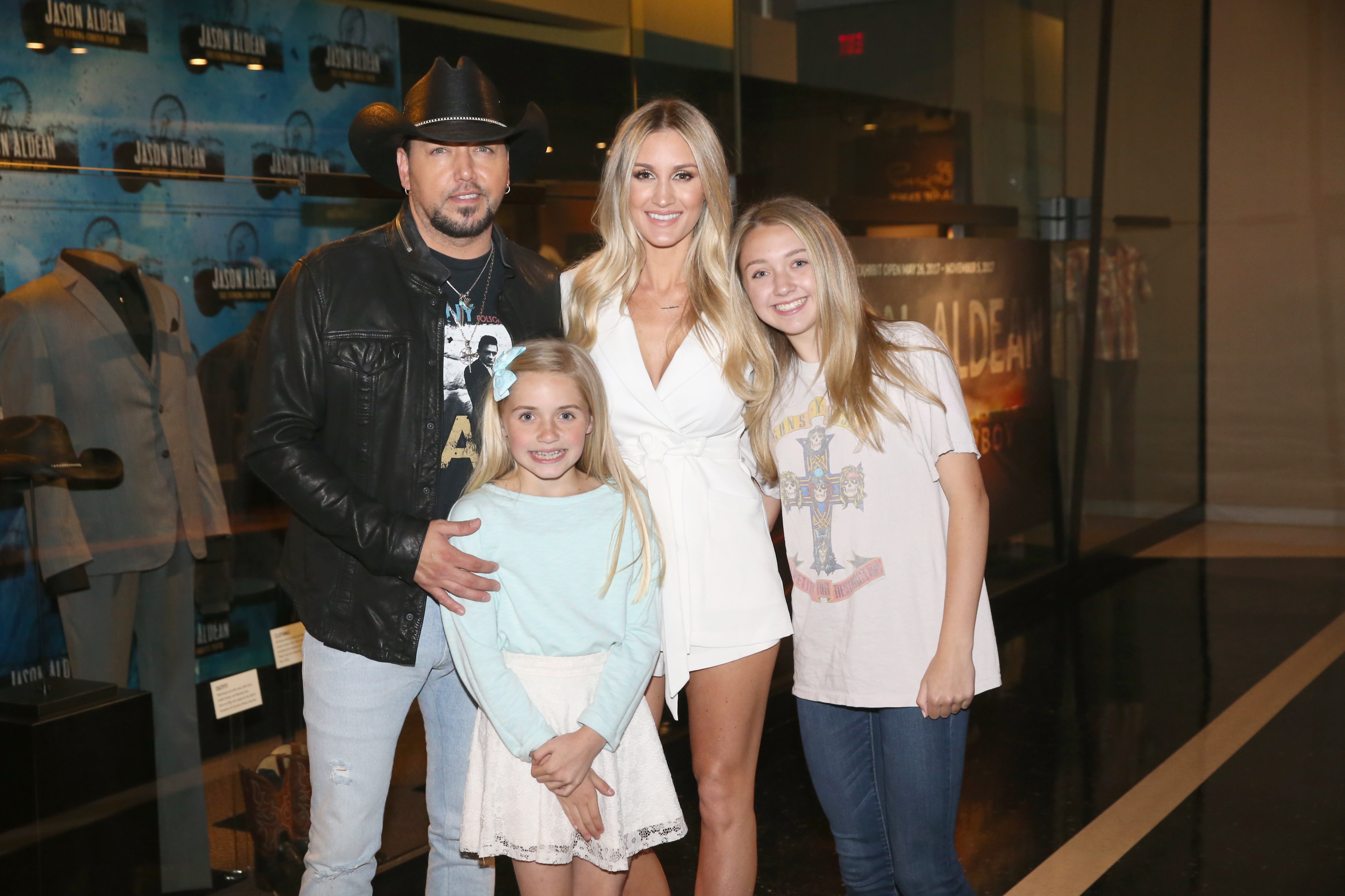 Jason Aldean and family; Photo by Terry Wyatt/Getty Images for Country Music Hall Of Fame & Museum