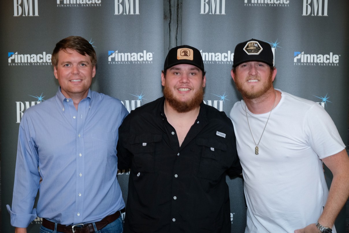 Luke Combs Celebrates No.1 ‘Hurricane’ With Co-Writers in Nashville