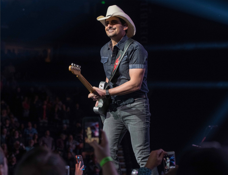 Brad Paisley Gifted with Pet Goat from Dustin Lynch at Nashville Tour Stop
