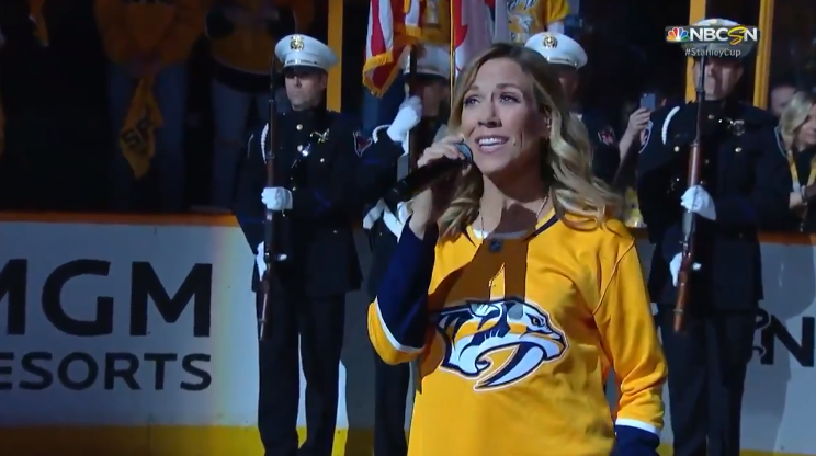 Nashville Predators Welcome Sheryl Crow for National Anthem