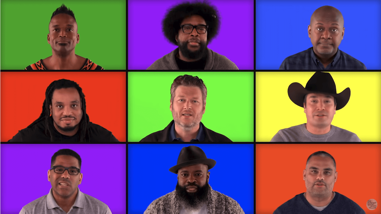 ‘The Voice’ Coaches Go A Cappella With Jimmy Fallon and The Roots