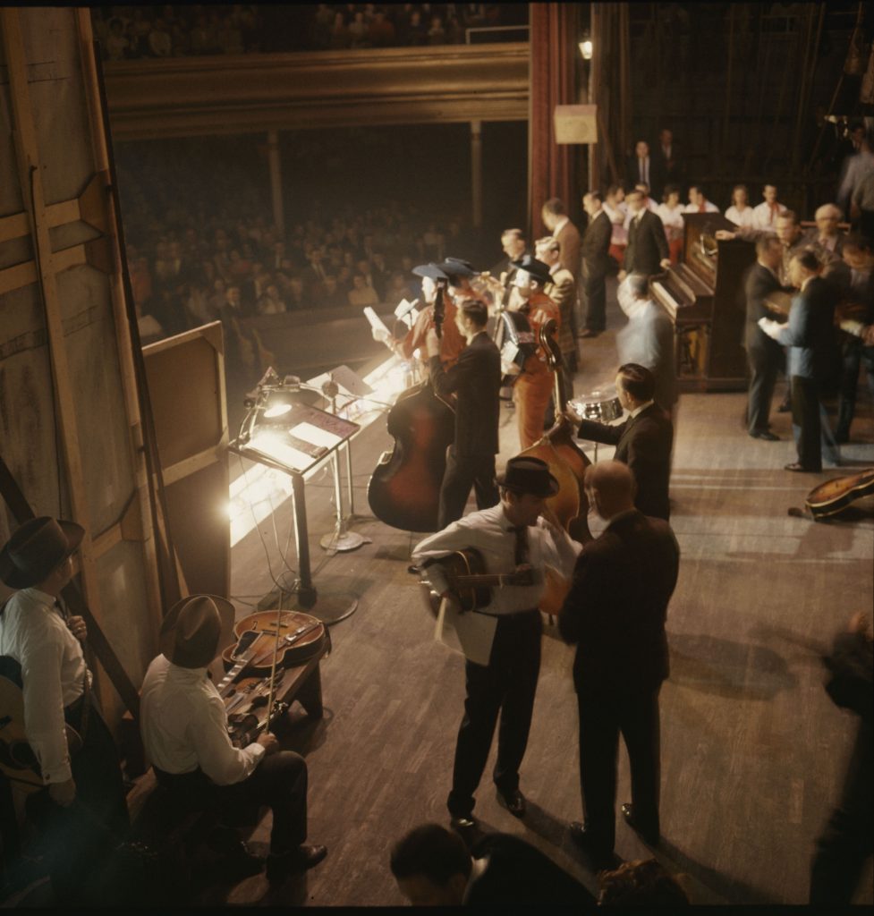 The Grand Ole Opry at the Ryman Auditorium, Nashville, c.1960. Photograph by Les Leverett