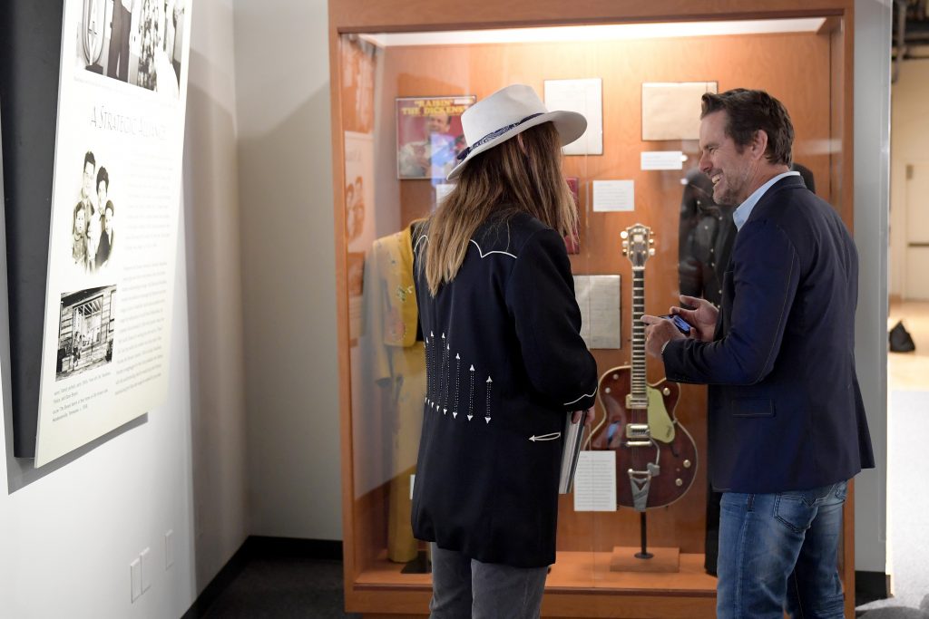 NASHVILLE, TENNESSEE - SEPTEMBER 26: Billy Ray Cyrus and Charles Esten attend the grand opening of We Could: The Songwriting Artistry of Boudleaux and Felice Bryant at Country Music Hall of Fame and Museum on September 26, 2019 in Nashville, Tennessee. (Photo by Jason Kempin/Getty Images for Country Music Hall of Fame and Museum)