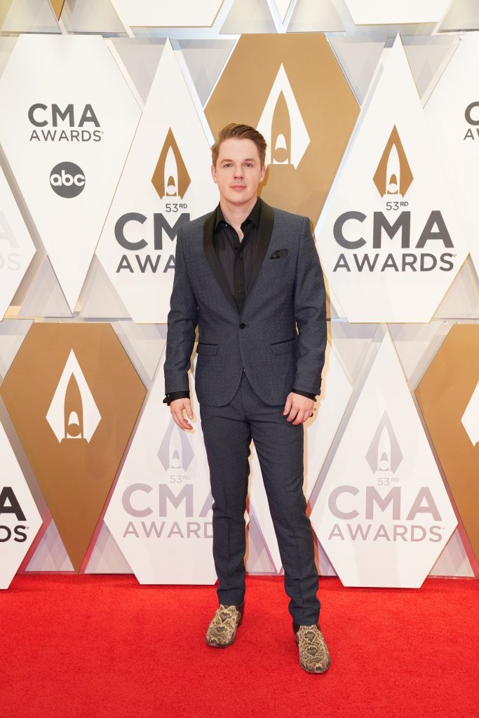 Travis Denning on the Red Carpet at “The 53rdAnnual CMA Awards,” on Wednesday, November 13, 2019 at Bridgestone Arena in Downtown Nashville. Photo courtesy of CMA